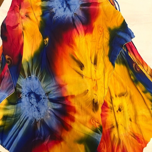 Beach pareo, swimsuits and shorts used, set of 9 multicolor