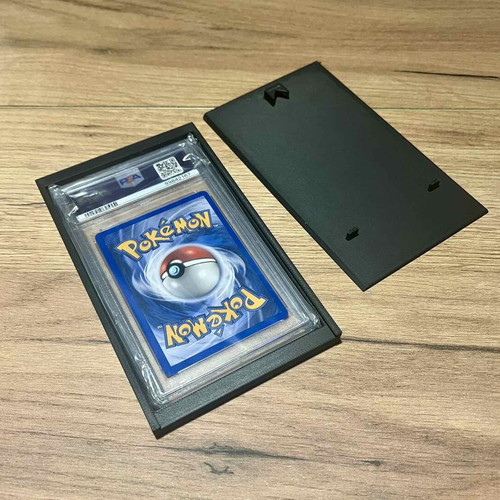 Wall mount for graded Pokemon cards 3D printed black new