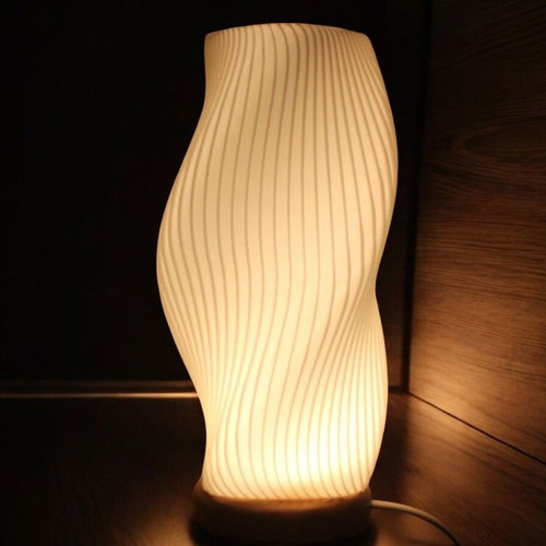 Wavy table lamp new with organic 3D printed design