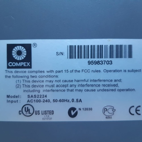 Compex2224 switch used, 24-port managed