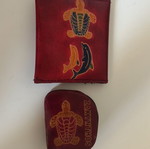 Wallets Lesvos and Zakynthos like new, red, set of 2