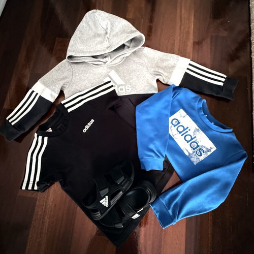 Adidas boys' set used, pack of 30, size 4-5 years, sandals 27