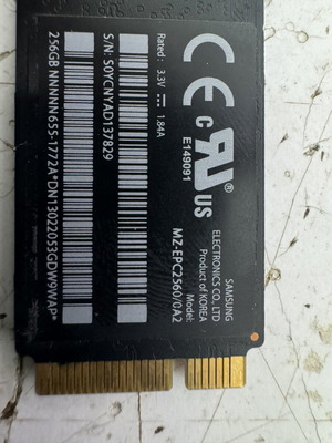 Samsung MZ-EPC2560/0A2 256GB Apple 7+17 Pin SATA SSD μεταχειρισμένο