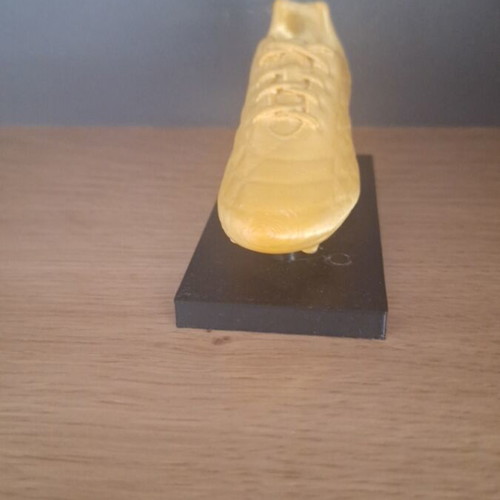 Golden football shoe new decorative trophy