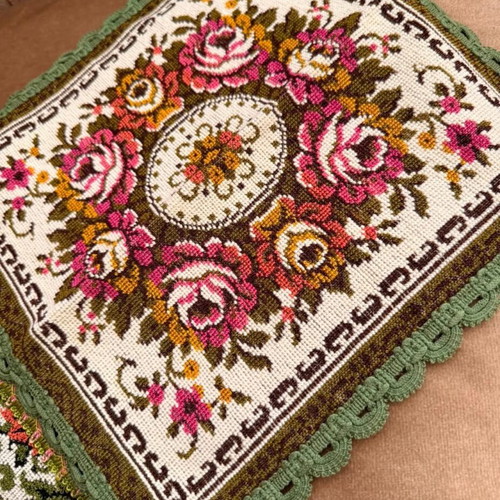 German vintage pillows, set of 3, 30-35cm