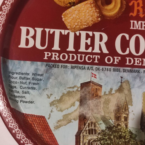 Butter Cookies Ribenhus box used, likely 1980s