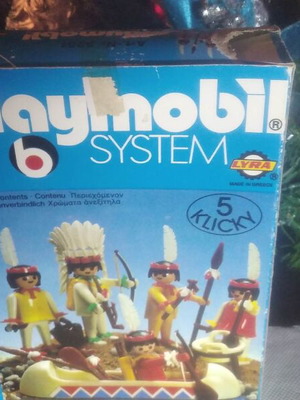 Vintage Playmobil Lyra 1976 No 3251 like new, rare Indian set