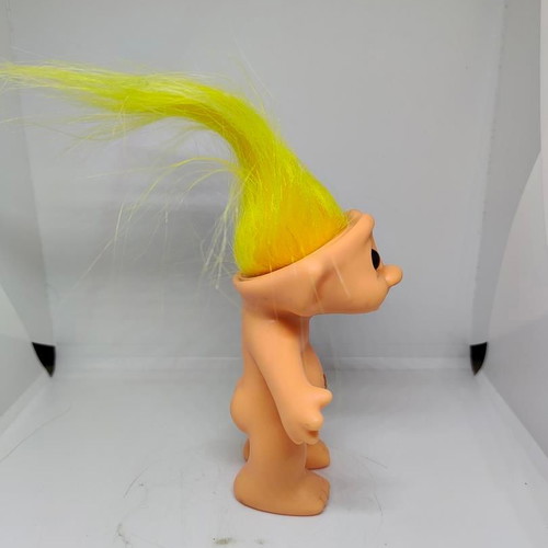 Efxoulis Troll doll with yellow hair collectible, like new