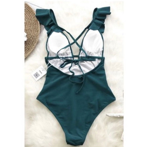 Cupshe one-piece swimsuit new, size M, petrol green