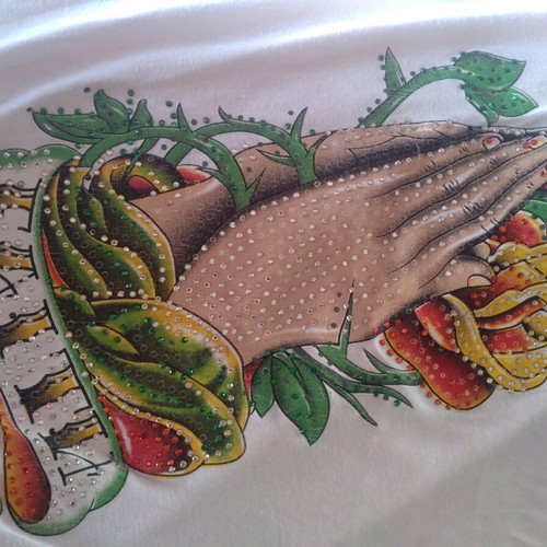Christian Audigier blouse used, size XL, white