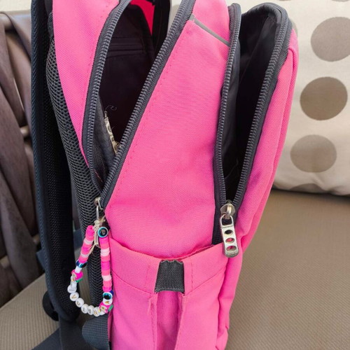 Polo backpack for girls like new, pink with reinforced back