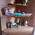 Handmade computer desk used, brown melamine