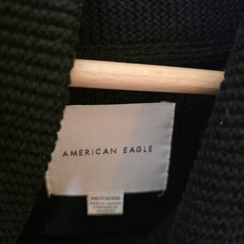 American Eagle Outfitters Shawl Collar Sweater black XXL like new