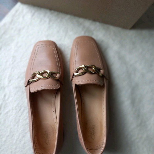 Clarks shoes used, size 38, genuine soft leather, beige