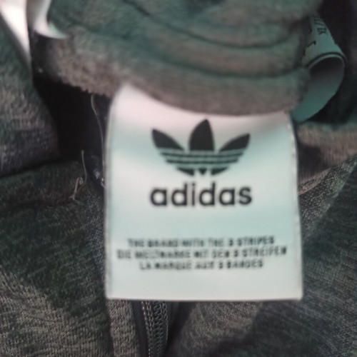 Adidas hoodie jacket, black and grey, size XL