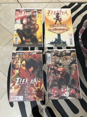 Elektra set of 4 comics like new, Running with the Devil 1-3 and variant 1