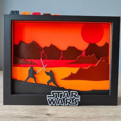 Star Wars minimal battle frame Anakin Skywalker with Obi Wan Kenobi 25cm new