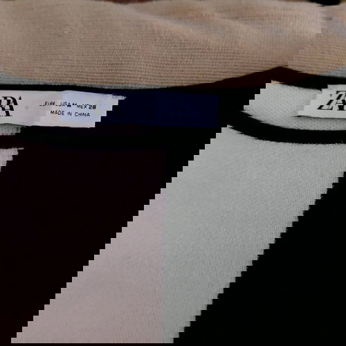 ZARA φόρεμα σαν καινούργιο, πλεκτό μίνι σε γραμμή Α, μαύρο και άσπρο