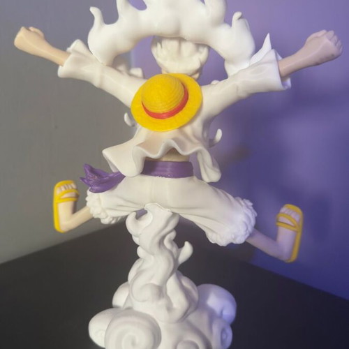 3D Printed Φιγούρα One Piece Monkey D. Luffy Gear 5 σε καρτουνίστικο στυλ