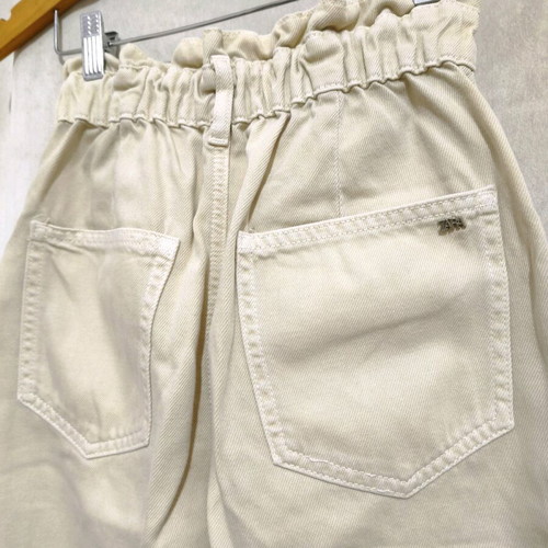 ZARA Paperbag High-Waist Jeans like new, size XXS, beige