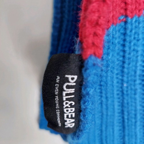 Pull&Bear knitted scarf new, colorful color-block design