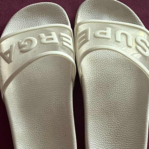 Superga white slides size 38 used