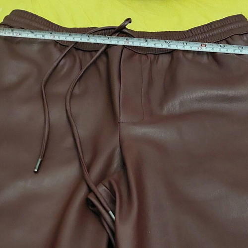 MNG leather pants burgundy size M like new
