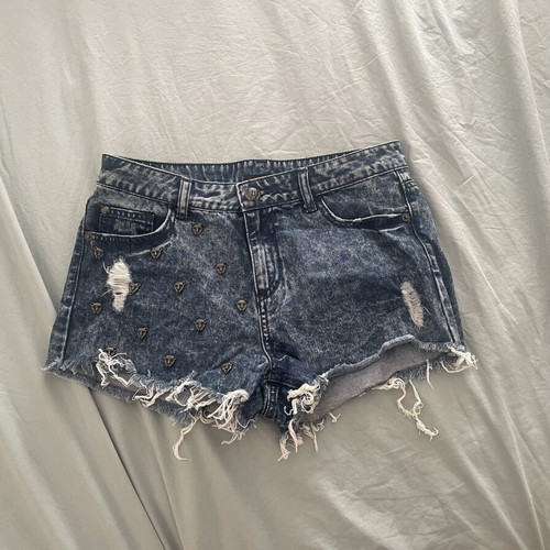 Tally Weijl Denim Hot Shorts size M, like new, blue stonewashed