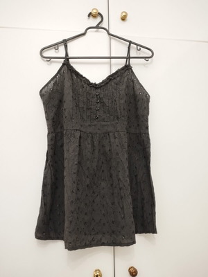 Anima Bella Black Broderie Anglaise Cami Top size XL like new