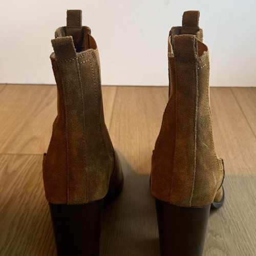 Mango ankle boots used, brown leather suede size 40