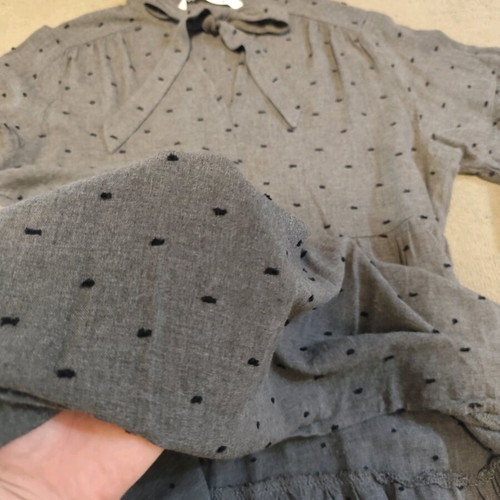 Zara grey blouse dress like new with neck tie
