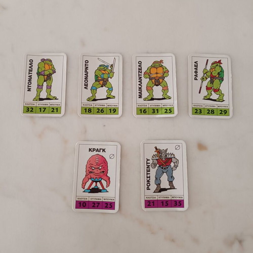 Teenage Mutant Ninja Turtles vintage cards like new