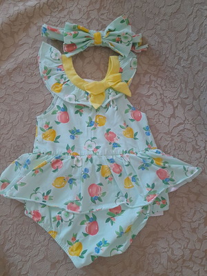 Mayoral romper new for 4-6 months with headband