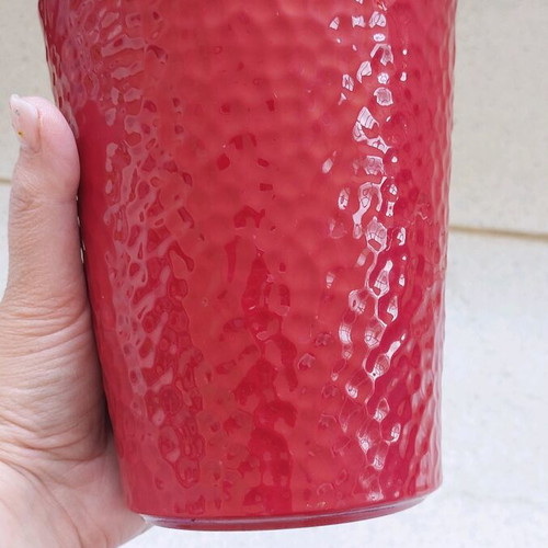 Ceramic red flowerpot like new without hole