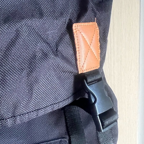 Wesc backpack black with leather details like new