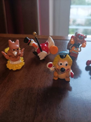 Figures used, pack of 5, eagle, duck, rat, lion, scorpio