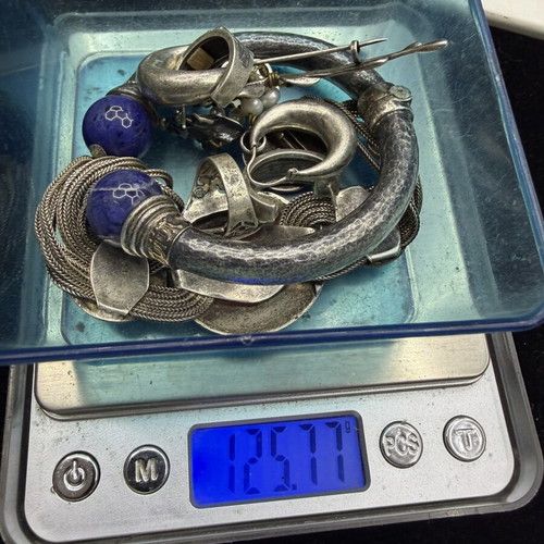 Silver handmade jewelry set