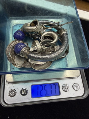 Silver handmade jewelry set