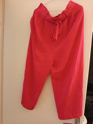 Zara fabric palazzo pants new, pink, size L