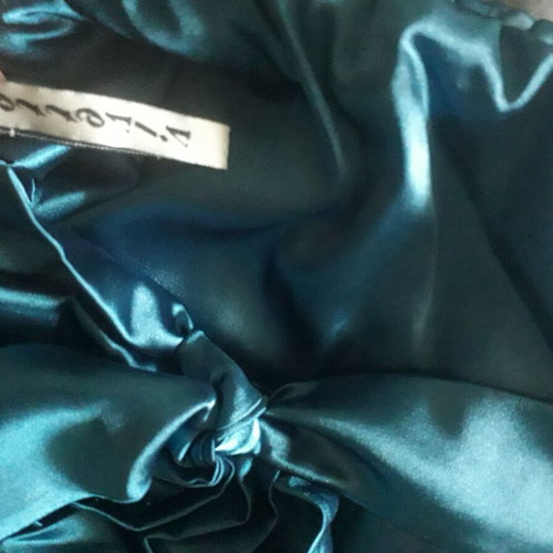 Box Now satin strapless dress cypress color like new