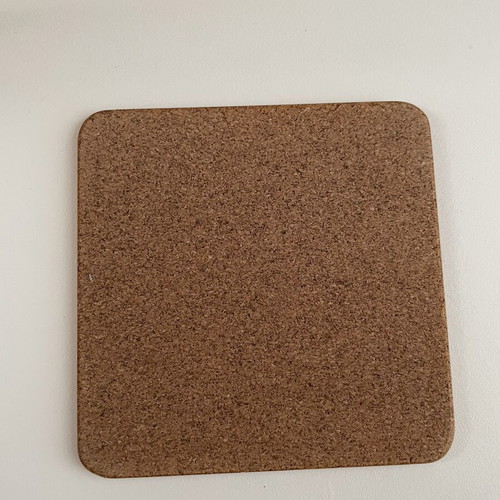 Vintage cork coaster with fashion shopping design