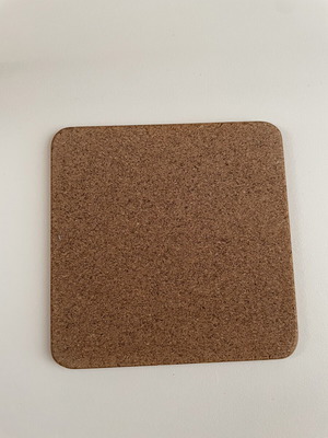 Vintage cork coaster with fashion shopping design