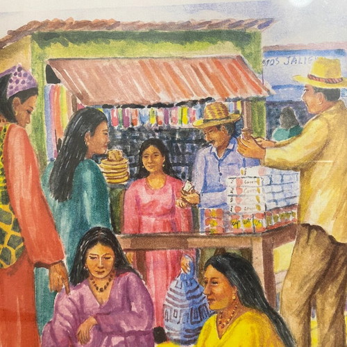 Original Signed Ethnik Painting Ivan Bracho New