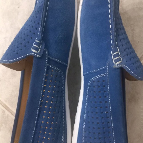 Men's loafers used, blue, size 45 shoes