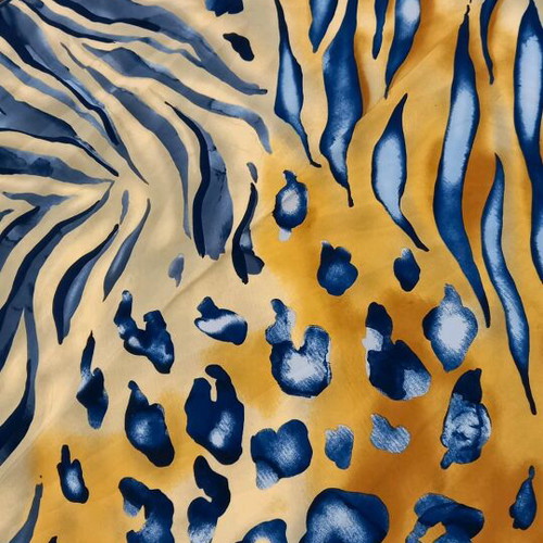 Costantino Roma silk scarf like new, blue and yellow