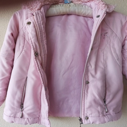Piccolo Mondo baby jacket, pink, waterproof, hooded, size 18M