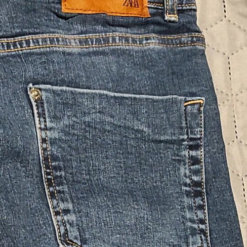 Zara high-waisted flare jeans size 38 like new, blue