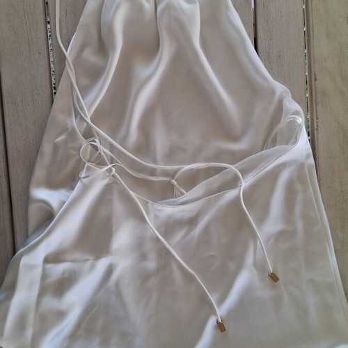 Zara white top with gold detail
