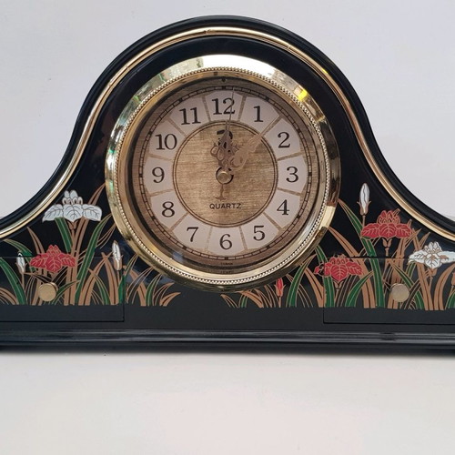 Vintage mantel clock used with two decorative drawers, battery operated