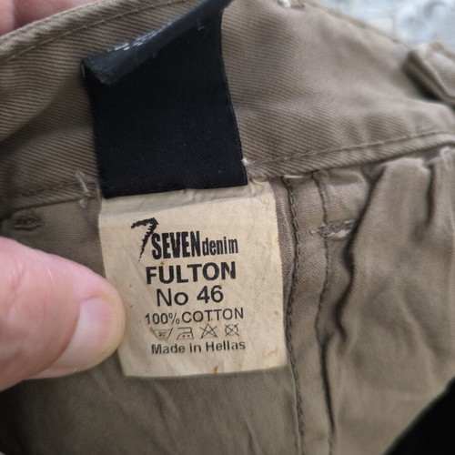 Seven 7 Denim men's cotton bermuda shorts beige size 46(32) like new